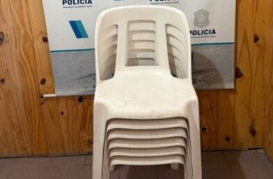 Recuperaron seis sillas robadas de la parroquia Nuestra Señora de Luján en Río Tala