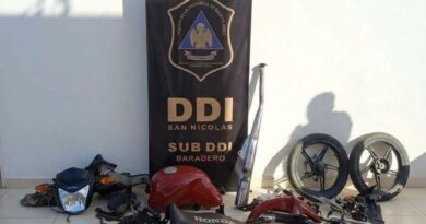 Recuperaron en San Pedro una moto desarmada que fue robada en Baradero