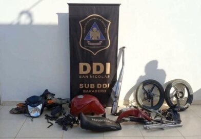 Recuperaron en San Pedro una moto desarmada que fue robada en Baradero