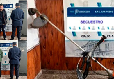Dos hombres fueron aprehendidos con una motoguadaña robada en Gobernador Castro