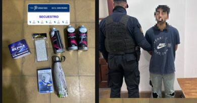 Aprehendieron a un joven con varios elementos de dudosa procedencia