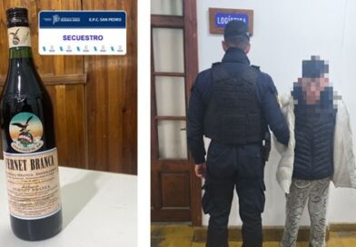 Dos jóvenes fueron aprehendidos tras sustraer una botella de fernet de un comercio